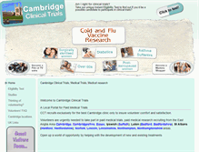 Tablet Screenshot of cambridgeclinicaltrials.co.uk